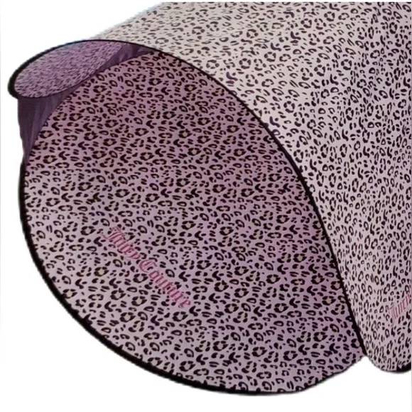 Juicy Couture Pink Leopard Print Sunshade Cabana & Pop Up Beach Tent UPF 50+ - Picture 6 of 7